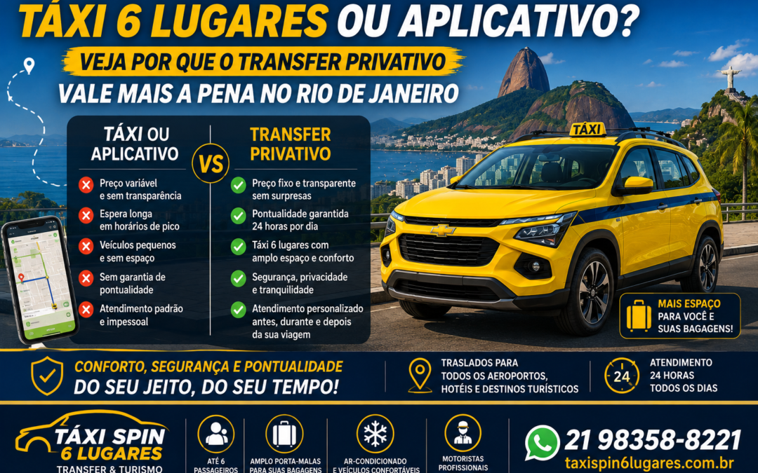 Táxi 6 Lugares ou Aplicativo?