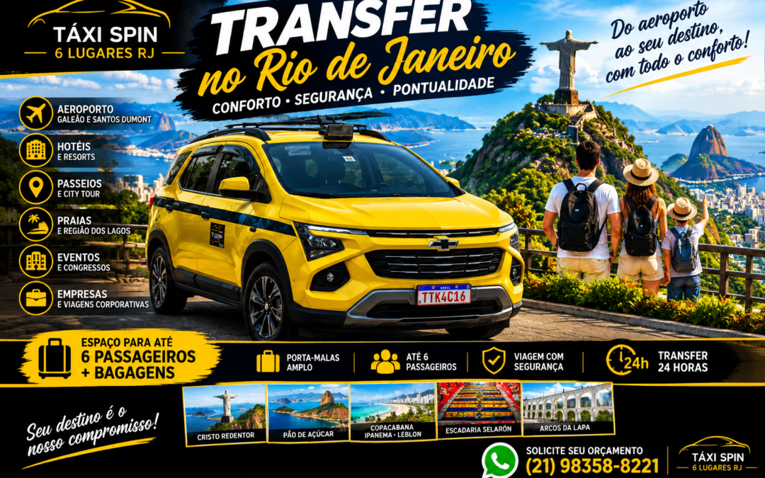 Transfer 6 Passageiros no Rio de Janeiro: Reserve com Segurança